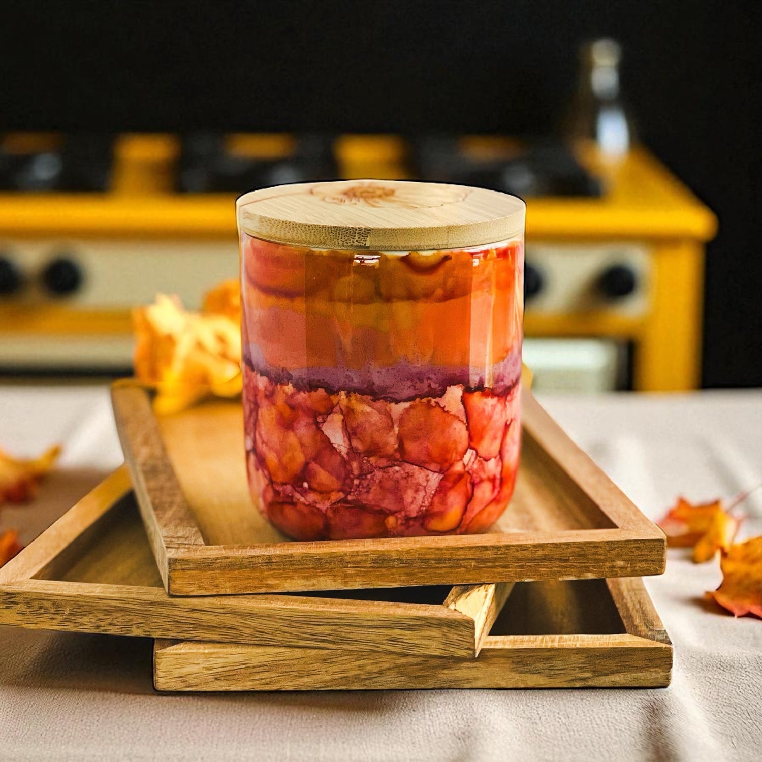 Chrysanthemum Tall Candle- Limited Edition Fall Collection