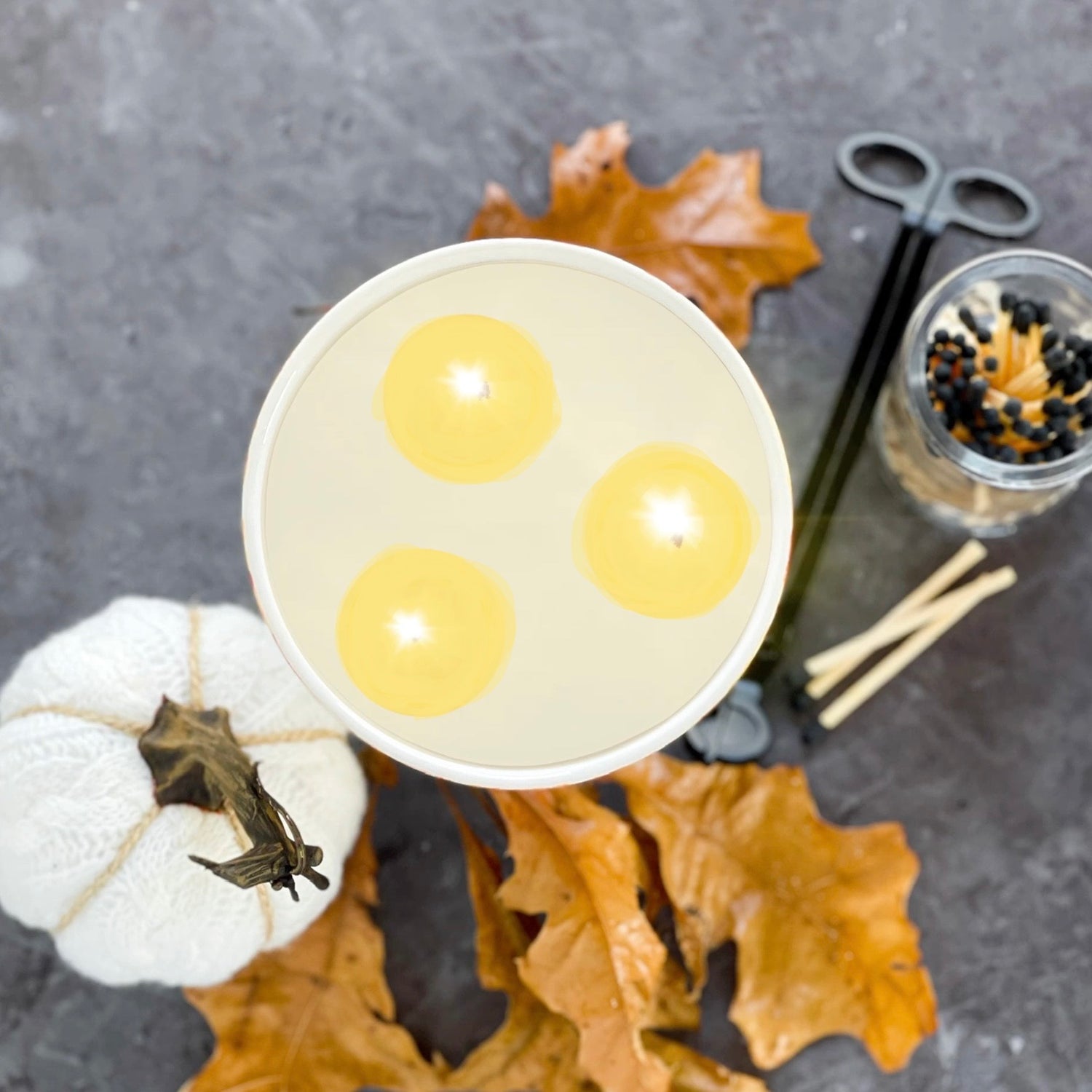 Hand painted purple and white fall candle, unique fall candle, scented soy candle for fall