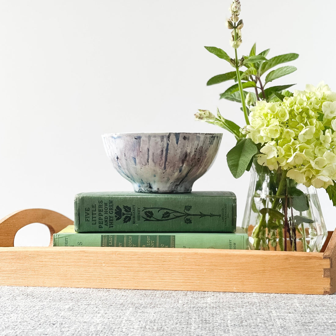 unique candle rustic blue and gray scented soy candle