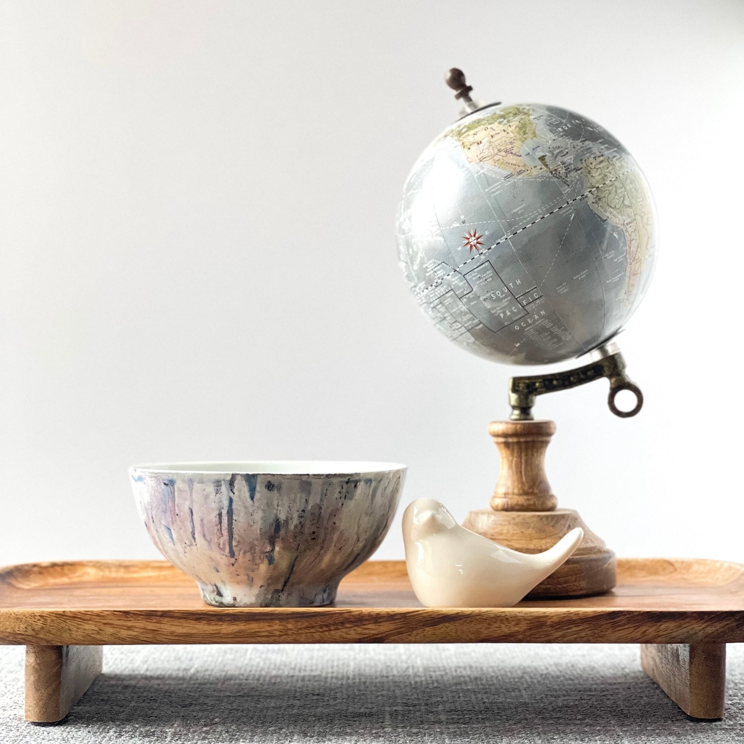 unique candle rustic blue and gray scented soy candle