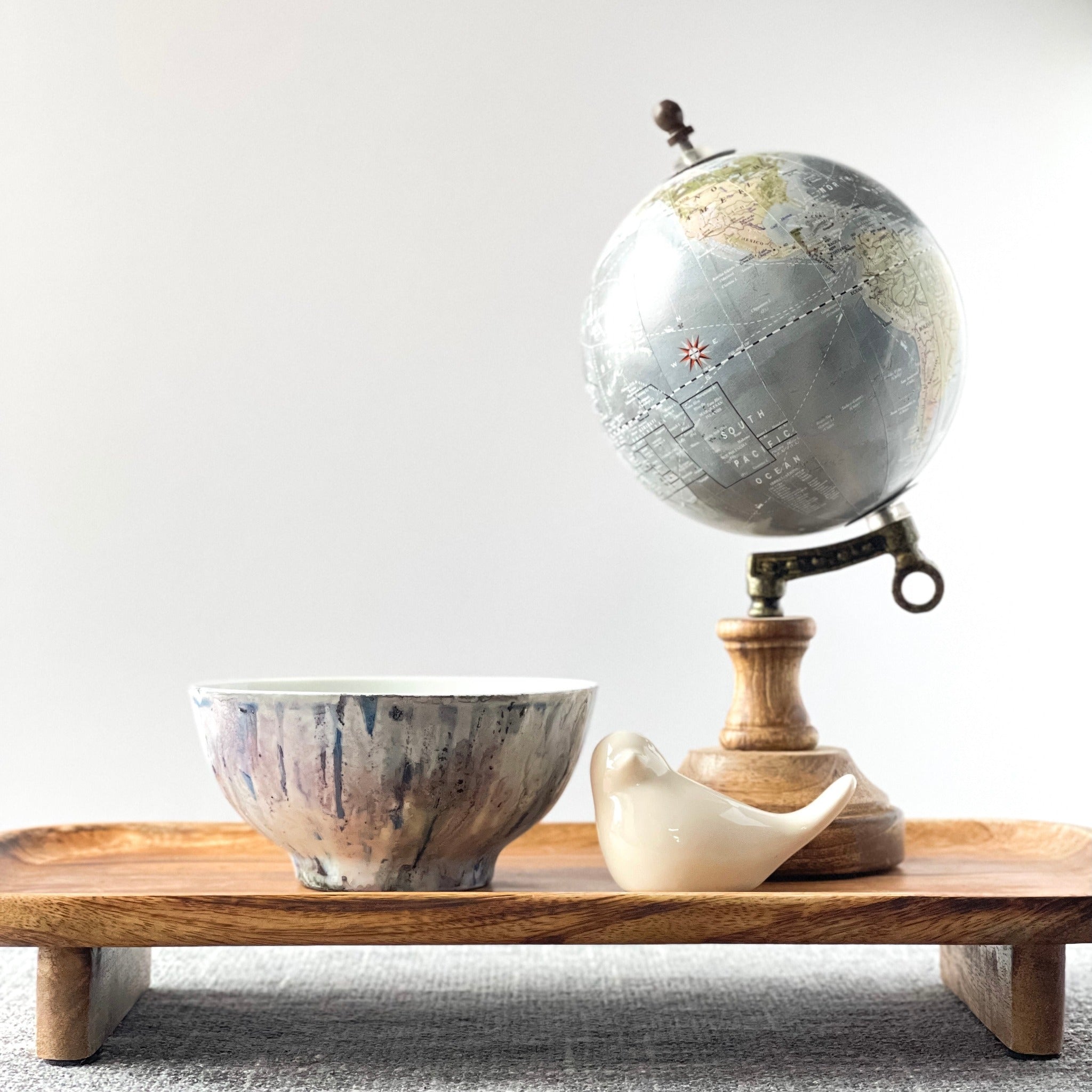 unique candle rustic blue and gray scented soy candle