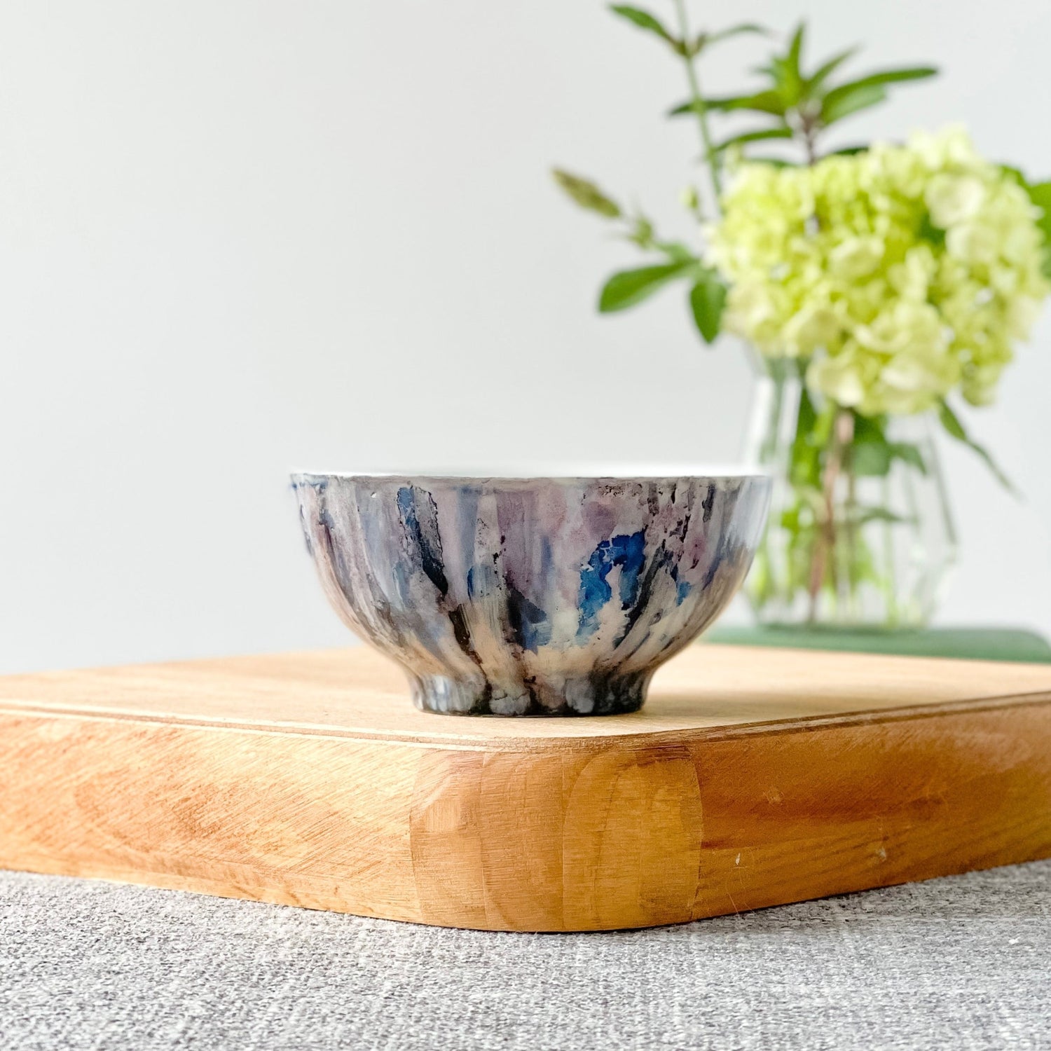 unique candle rustic blue and gray scented soy candle