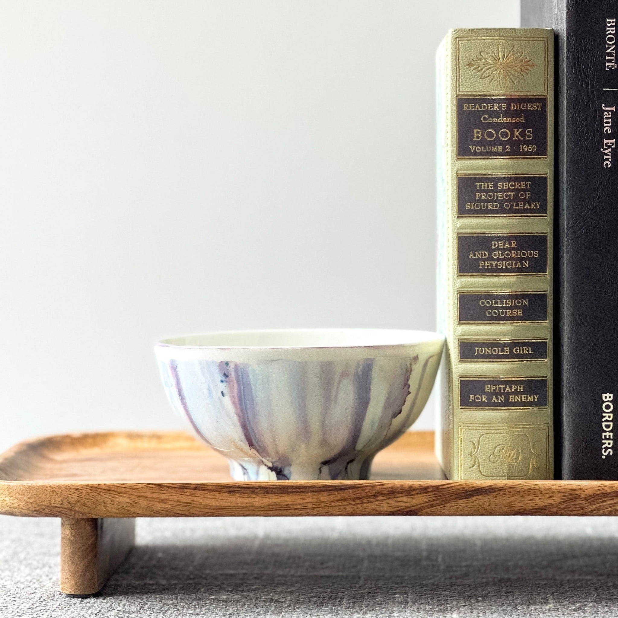 unique candle smoky gray and pale purple scented soy candle