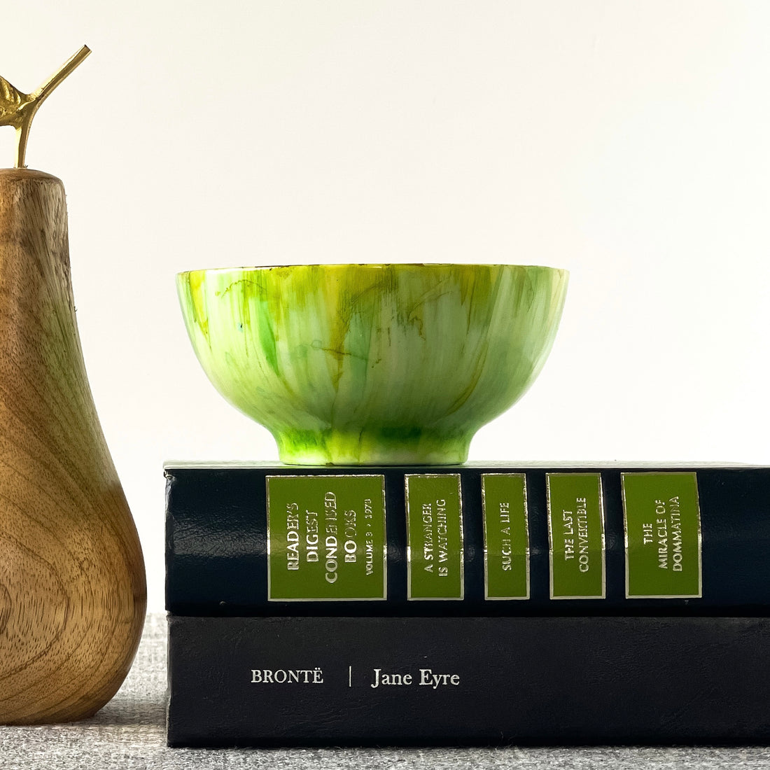 bright green and yellow scented soy candle unique candle